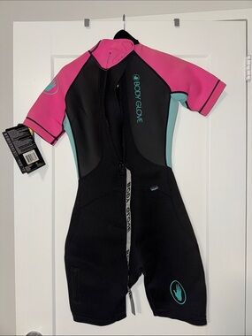Body Glove Girls Shorty Wetsuit - Pink, Teal & Black